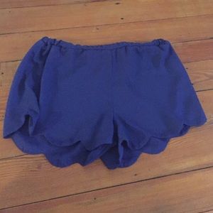 scalloped shorts