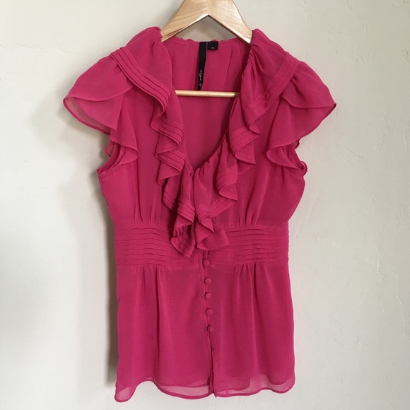 Aryn K Pretty Hot Pink Blouse - Picture 2 of 4
