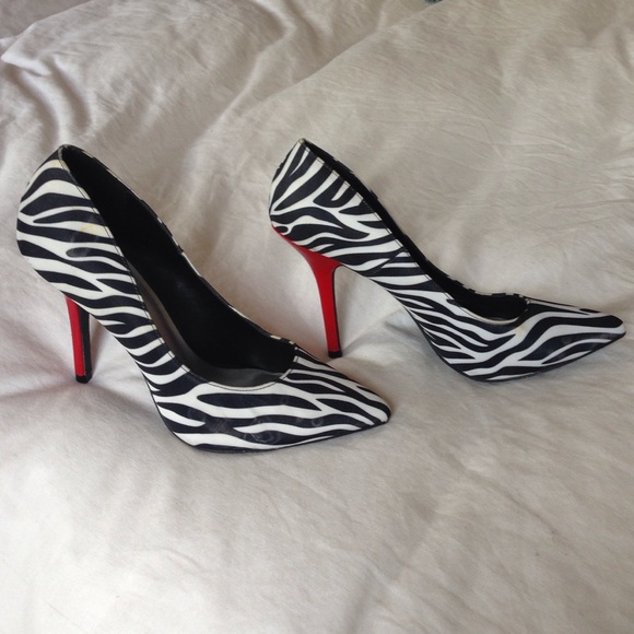 Animal Print Red Heeled Pumps
