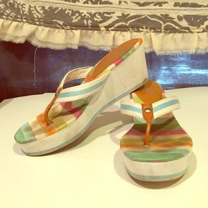 *Coach* sandal wedges (8) bright colors