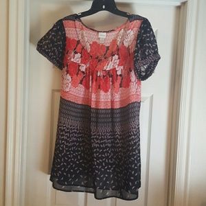 Sheer blouse with camisole