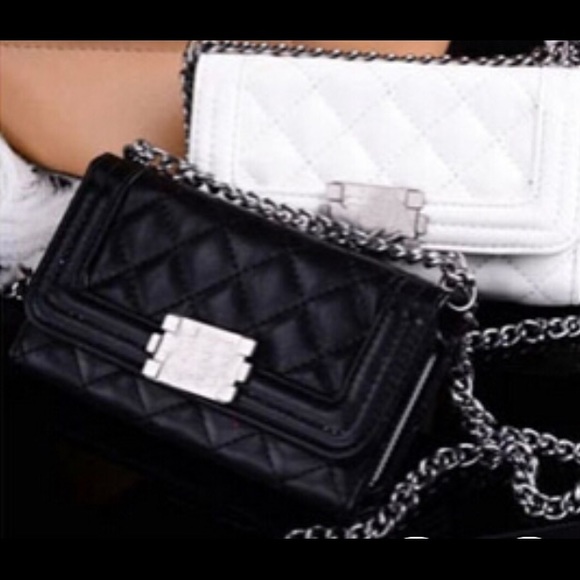 Wallet Case with Magnetic Clasp and Chain Strap