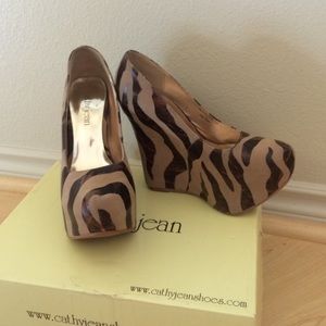 Fierce animal print wedges