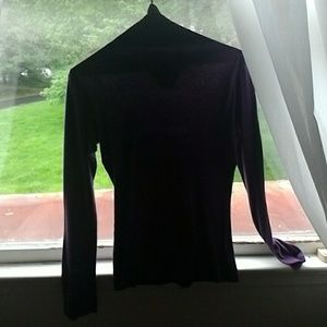 American Apparel Purple Mock Turtleneck