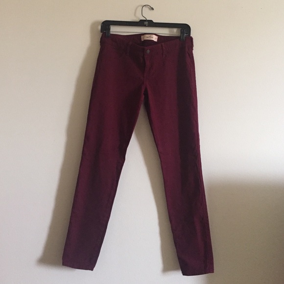 Maroon skinny jeans