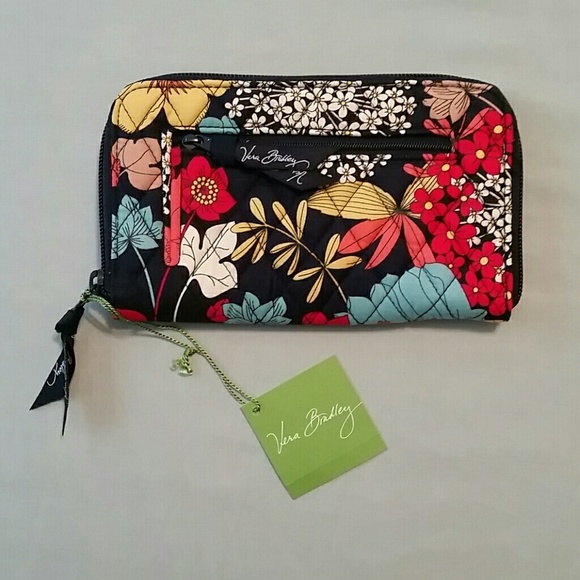 Vera Bradley Happy Snails Colorful Zip Wallet