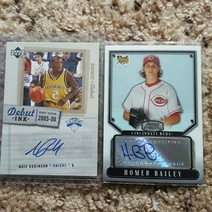 2 authentic signed cards