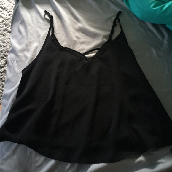 Black tank top with cross in the back