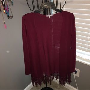 Maroon Cardigan