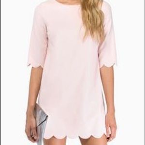 NEW Tobi blush scalloped dress