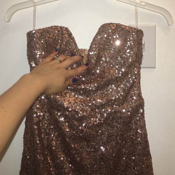 Champane gold sequin dress windsor - Picture 2 of 4