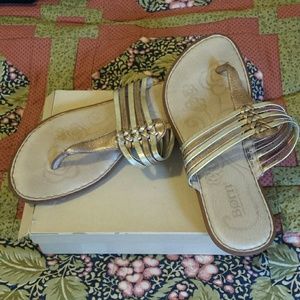 Gold and bronze Born flip-flop style sandals