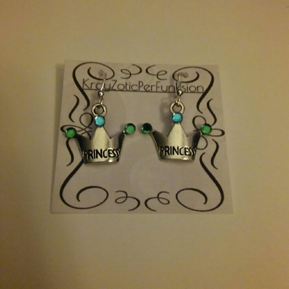 Jeweled  Princess Crown Dangles - Picture 2 of 2