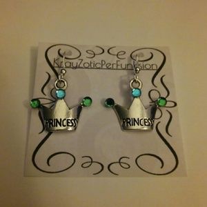 Jeweled  Princess Crown Dangles