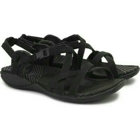 merrell black sandals