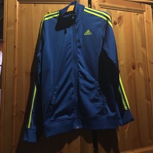Blue and green adidas sweater
