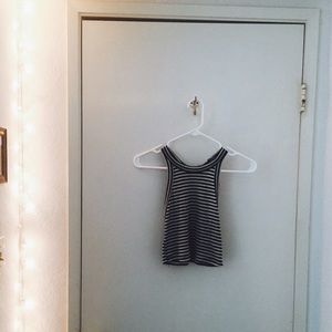 Urban Outfitters striped sleeveless crop top