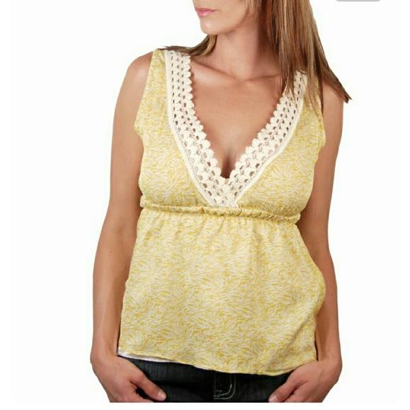 Yellow Silk Zebra Print Top - Picture 1 of 1
