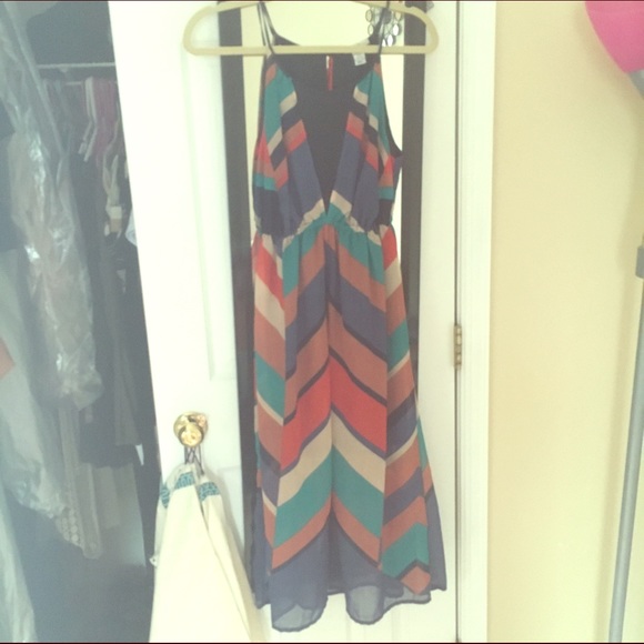 BAR III high next multi color dress