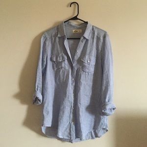 ON HOLD | Light striped button down