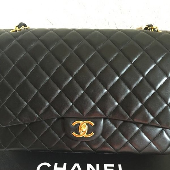 Chanel double flap maxi with gold hardware - Picture 3 of 4