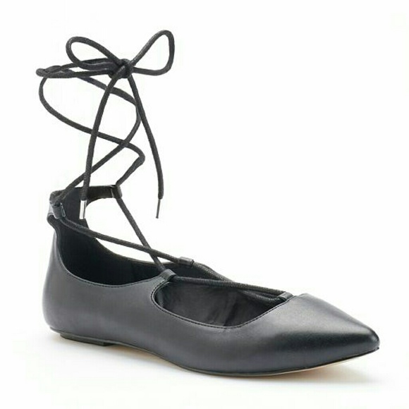 Chealsea & Zoe Alpha Lace-up Ballet Flats