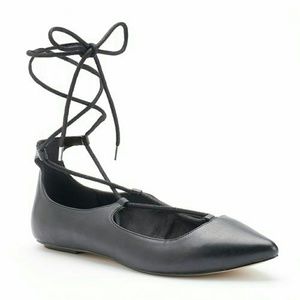 Chealsea & Zoe Alpha Lace-up Ballet Flats