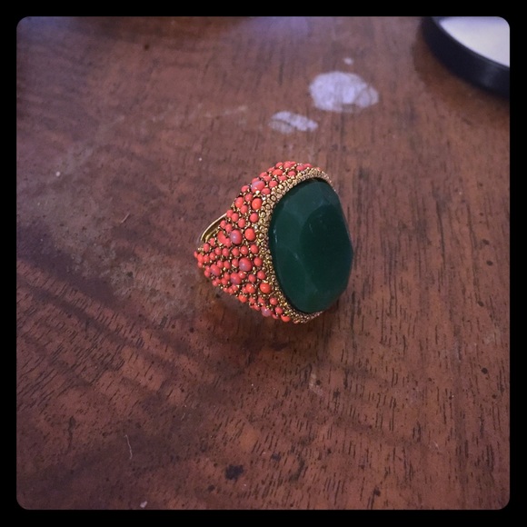 Kenneth Jay Lane Pendant Studded Ring