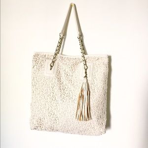 SOLD-Icing Boho Crochet Lace Tote Bag-SOLD