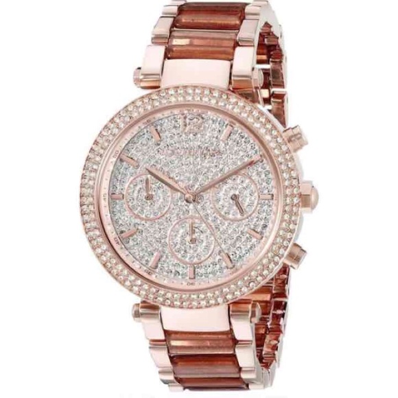 Michael Kors Accessories - 🌟Host Pick Parker Pavé Rose Gold-Tone & Acetate