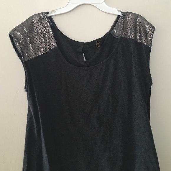 Grey Sparkly T Shirt