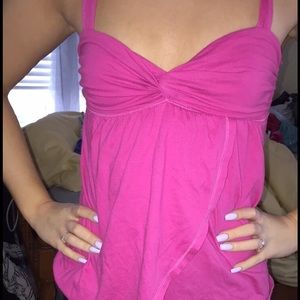 Pink Abercrombie Twist Tank