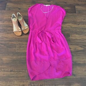 Mid length short sleeved dress