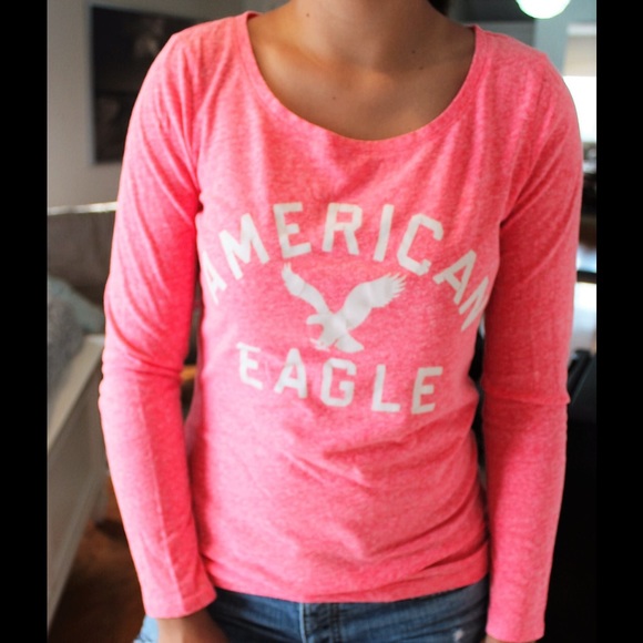 American eagle long sleeve logo shirt