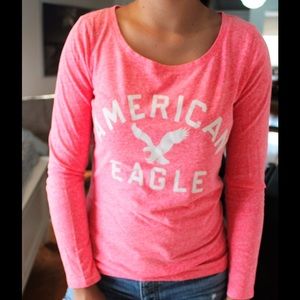 American eagle long sleeve logo shirt