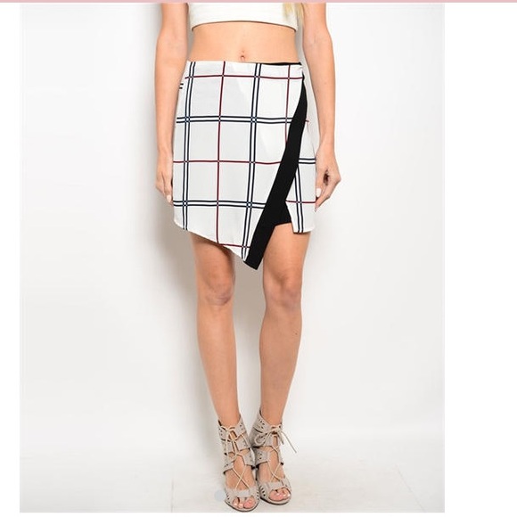 Gridded V-Slit dress