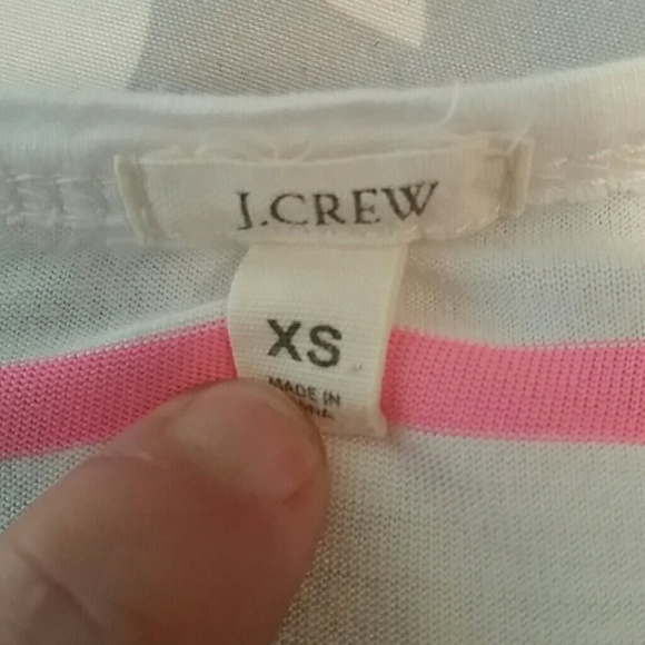 JCREW PINK stripe lightweight crop - Picture 3 of 4