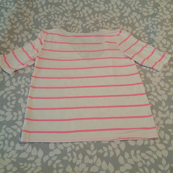 JCREW PINK stripe lightweight crop - Picture 4 of 4