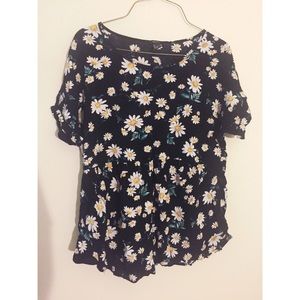 Baby doll sunflower blouse