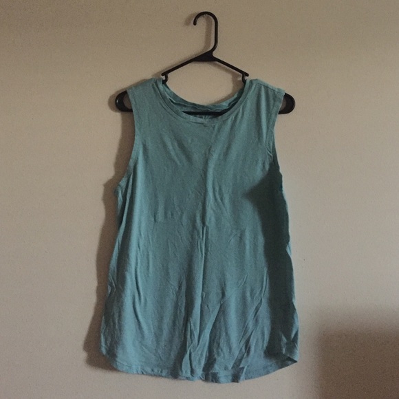 Simple blue muscle tank