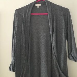 Grey Scoop Cardigan