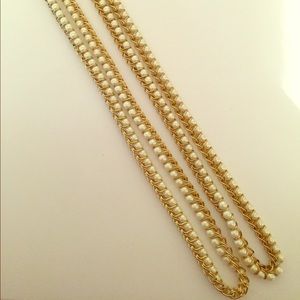 44" Pearl & Gold Necklace