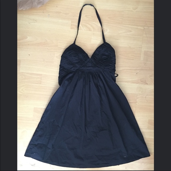Black BCBG halter dress