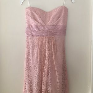Pink Lace Mini Dress