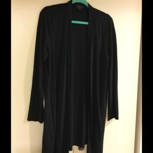 Black J Jill Wearever Coll. open, long cardigan.