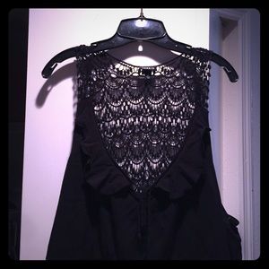 Torrid black crocheted maxi dress! Size 3