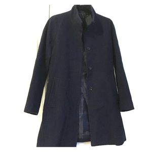 Dark Navy Wool Coat