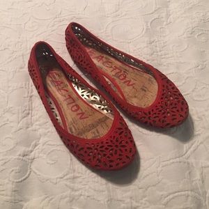 Red ballet flats