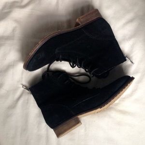 Steve Madden Black Suede Ankle Boots