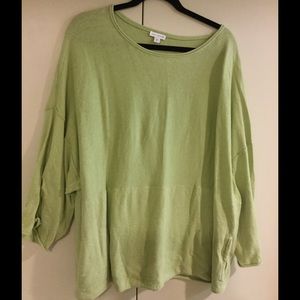 Lime green J Jill Kimono Sweater